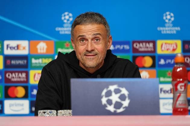 Luis Enrique Martinez Garcia Paris Saint Germain, PSG, Head Coach at the press conference, Ger, International press conference, Paris Saint Germain, PSG, Football, UEFA Champions League, Matchday 5, 2024 2025 season, 25 11 2024, Ger, International press conference, Paris Saint Germain, PSG, Football, UEFA Champions League, Matchday 5, 2024 2025 season, 25 11 2024 Muenchen Copyright: xEibner-Pressefoto JennixMaulx EP_JML