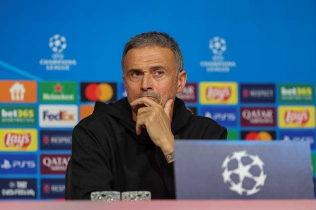Luis Enrique Martinez Garcia Paris Saint Germain, PSG, Head Coach at the press conference, Ger, International press conference, Paris Saint Germain, PSG, Football, UEFA Champions League, Matchday 5, 2024 2025 season, 25 11 2024, Ger, International press conference, Paris Saint Germain, PSG, Football, UEFA Champions League, Matchday 5, 2024 2025 season, 25 11 2024 Muenchen Copyright: xEibner-Pressefoto JennixMaulx EP_JML