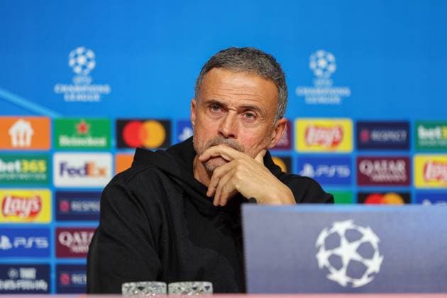 Luis Enrique Martinez Garcia Paris Saint Germain, PSG, Head Coach at the press conference, Ger, International press conference, Paris Saint Germain, PSG, Football, UEFA Champions League, Matchday 5, 2024 2025 season, 25 11 2024, Ger, International press conference, Paris Saint Germain, PSG, Football, UEFA Champions League, Matchday 5, 2024 2025 season, 25 11 2024 Muenchen Copyright: xEibner-Pressefoto JennixMaulx EP_JML