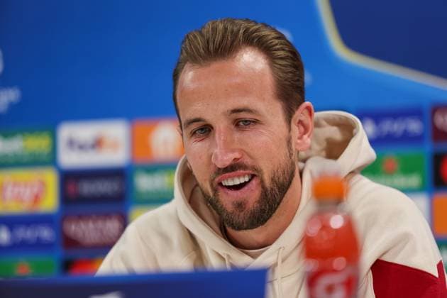 Harry Kane FC Bayern Muenchen, 09 at the press conference, Ger, International press conference, FC Bayern Muenchen, Football, UEFA Champions League, Matchday 5, 2024 2025 season, 25 11 2024, Ger, International press conference, FC Bayern Muenchen, Football, UEFA Champions League, Matchday 5, 2024 2025 season, 25 11 2024 Muenchen Copyright: xEibner-Pressefoto JennixMaulx EP_JML