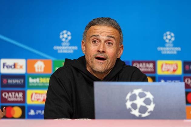 Luis Enrique Martinez Garcia Paris Saint Germain, PSG, Head Coach at the press conference, Ger, International press conference, Paris Saint Germain, PSG, Football, UEFA Champions League, Matchday 5, 2024 2025 season, 25 11 2024, Ger, International press conference, Paris Saint Germain, PSG, Football, UEFA Champions League, Matchday 5, 2024 2025 season, 25 11 2024 Muenchen Copyright: xEibner-Pressefoto JennixMaulx EP_JML