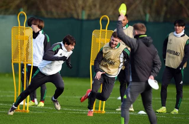 Football, CL, Celtic Glasgow, Training