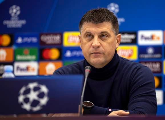 Crvena Zvezda v FC Barcelona, Barca - UEFA Champions League during the press conference, PK, Pressekonferenz ahead the UEFA Champions League match Season 2024 2025 match between Crvena Zvezda and FC Stuttgart at stadium Rajko Mitic on November 26, 2024 in Belgrade, Serbia. Beograd Serbia Copyright: xSrdjanxStevanovicx x