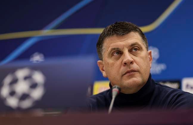Crvena Zvezda v FC Barcelona, Barca - UEFA Champions League Vladan Milojevic of FK Crvena Zvezda during the press conference, PK, Pressekonferenz ahead the UEFA Champions League match Season 2024 2025 match between Crvena Zvezda and FC Stuttgart at stadium Rajko Mitic on November 26, 2024 in Belgrade, Serbia. Beograd Serbia Copyright: xSrdjanxStevanovicx x
