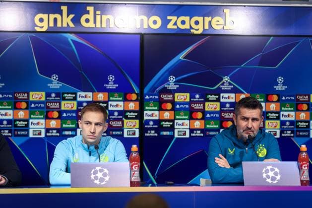 UEFA Chapmions League: Dinamo Zagreb press and training Dinamo Zagreb s players Marko Rog and Head Coach of GNK Dinamo Zagreb Nenad Bjelica speaks on a press conference, PK, Pressekonferenz at Maksimir Stadium in Zagreb, Croatia, on November 26, 2024.  IgorxKralj PIXSELL