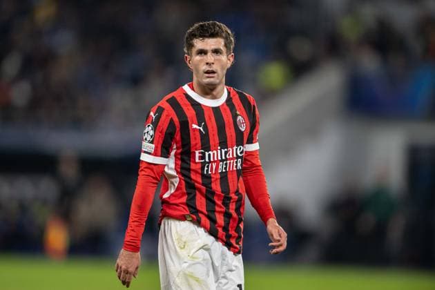 Christian Pulisic during UEFA Champions league match, SK Slovan Bratislava - AC Milan , 26. november 2024, Tehelne pole Stadium, Bratislava, Slovakia Copyright: xMICHALxFAJT,ZOSPORTU.SKx FAJ_4926