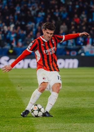 SOCCER - UEFA CL, Slovan vs Milan BRATISLAVA,SLOVAKIA,26.NOV.24 - SOCCER - UEFA Champions League, Slovan Bratislava vs AC Milan. Image shows Christian Pulisic (Milan).  GEPAxpictures xAlexanderxSolc