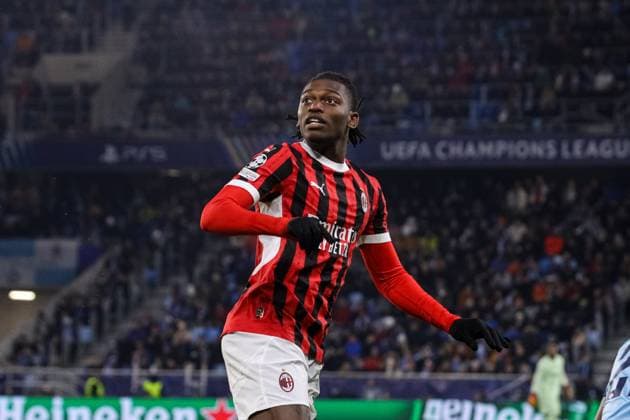 BRATYSLAWA 26.11.2024 LIGA MISTRZOW FAZA GRUPOWA SEZON 2024 2025 SLOVAN BRATYSLAWA - AC MILAN, BRATISLAVA CHAMPIONS LEAGUE LEAGUE PHASE SEASON 24 25 MATCH: SLOVAN BRATISLAVA - AC MILAN NZ RAFAEL LEAO FOT. JACEK STANISLAWEK 400mm.pl NEWSPIX.PL --- newspix.pl 