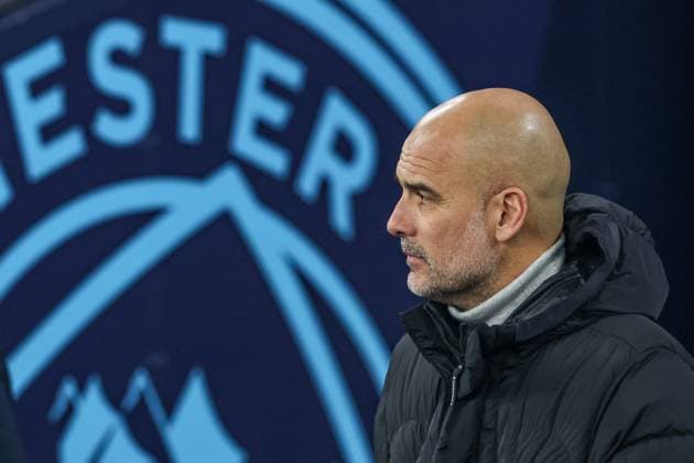 UEFA Champions League Manchester City v Feyenoord Pep Guardiola manager of Manchester City during the UEFA Champions League match Manchester City vs Feyenoord at Etihad Stadium, Manchester, United Kingdom, 26th November 2024 (Photo by Mark Cosgrove News Images) Manchester Etihad Stadium Manchester United, ManU Kingdom Copyright: xMarkxCosgrove NewsxImagesx