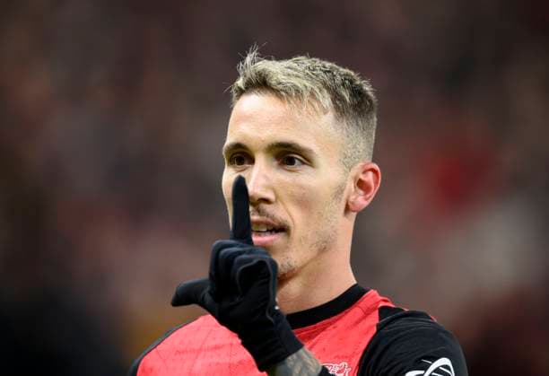 Cheering Alejandro GRIMALDO LEV after his goal to 2 0, gesture, gestures, Football Champions League, Matchday 5, Bayer 04 Leverkusen LEV RB Salzburg RBS , on 26 11 2024 in Leverkusen Germany UEFA regulations prohibit any use of photographs as image sequences and or quasi video Â