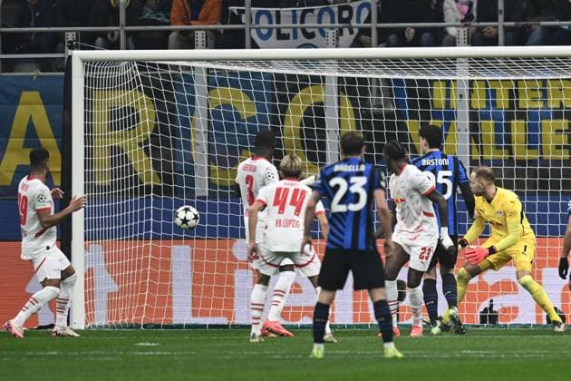 Db Milano 26 11 2024 - Champions League Inter-Lipsia foto Daniele Buffa Image nella foto: Castello Lukeba autogol 
