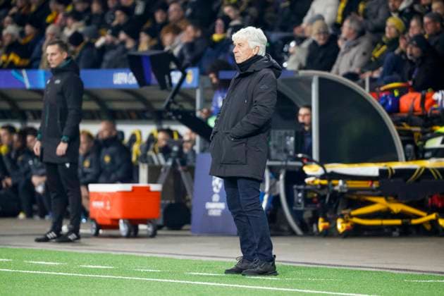 Gian Piero Gasperini Atalanta Bergamo, Coach , Football, UEFA Champions League, Matchday 5, 2024 2025, Young Boys Bern vs Atalanta Bergamo, 26 11 2024, Stadion Wankdorf, Bern, Switzerland Bern Stadion Wankdorf Canton Bern Switzerland Copyright: xGrantxHubbsx