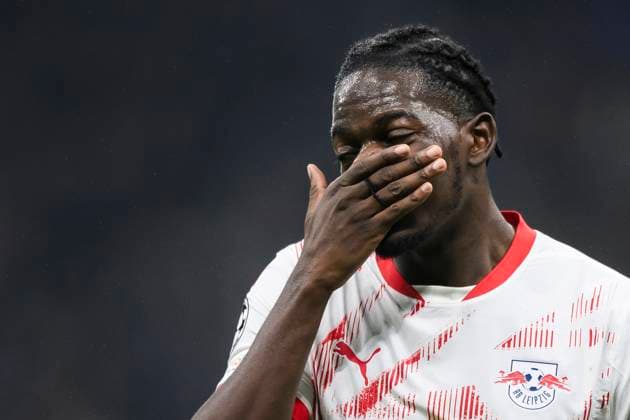 FC Internazionale v RB Leipzig - UEFA Champions League Castello Lukeba of RB Leipzig look dejected during the UEFA Champions League 2024 25 league phase football match between FC Internazionale and RB Leipzig. Milan Italy Copyright: xNicolòxCampox
