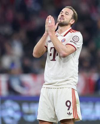 Harry Kane of Bayern Munich reacts Bayern Munich v Paris Saint-Germain, UEFA Champions League, Group Stage, Football, Allianz Arena, Munich, Germany - 26 Nov 2024 EDITORIAL USE ONLY No use with unauthorised audio, video, data, fixture lists, club league logos or live services. Online in-match use limited to 120 images, no video emulation. No use in betting, games or single club league player publications. Copyright: xMichaelxZemanek Shutterstockx 14940166ak