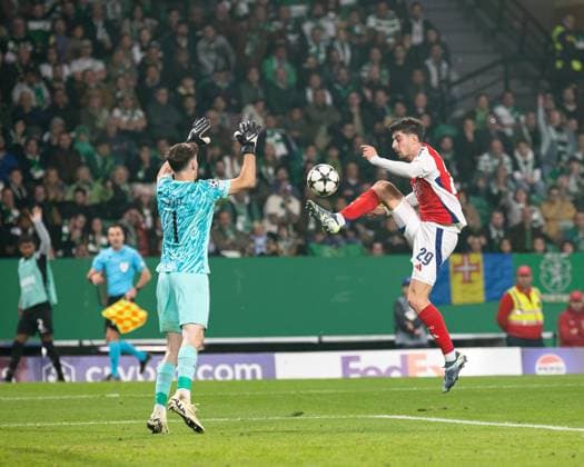 Kai Havertz of Arsenal during the UEFA Champions League match between Sporting and Arsenal, at Estadio JosÃ Alvalade, in Lisbon, Portugal. (Diogo Sautchuk) Copyright: xDiogoxSautchukx