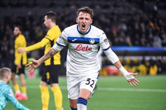 BERN, SWITZERLAND NOVEMBER 26 Mateo Retegui of Atalanta celebrates his goal during the UEFA Champions League 2024 25 League Phase MD5 match between BSC Young Boys and Atalanta BC at Stadion Wankdorf on November 26, 2024 in Bern, Switzerland Bern Stadion Wankdorf Bern Switzerland Copyright: xJustPictures.ch ManuelxWinterbergerx jp-en-EuSpIm-JP4_MAN_YB_Atalanta_26Nov2024_BE_01210
