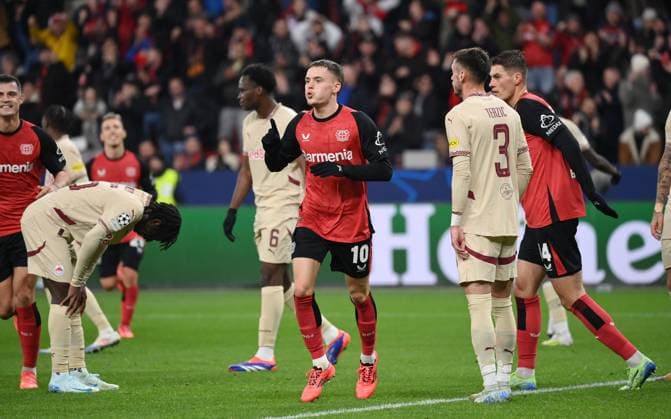 Jubel 3 0 Florian Wirtz Bayer 04 Leverkusen 26 11 2024, Football UEFA Champions League 2024 25, 5 Matchday Bayer 04 Leverkusen RB Salzburg Leverkusen BayArena Nordrhein Westfalen Germany Team2
