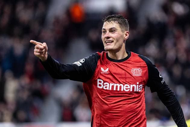 UEFA Champions League Bayer 04 Leverkusen FC Salzburg 26 11 2024 Bayer 04 Leverkusen in jubilation, 4 0, Patrick Schick Bayer 04 Leverkusen, 14 UEFA Champions League Bayer 04 Leverkusen FC Salzburg BayArena, Leverkusen 26 11 2024 Copyright: xBEAUTIFULxSPORTS Buriakovx