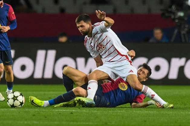 UEFA Champions League soccer match FC Barcelona, Barca vs Stade Brestois at Montjuic Olympic Stadium in Barcelona, Spain 26 November 2024 Lewandowski 900 Cordon Press  900 CordonxPress LOF - UEFA Champions League FC Barcelona vs Stade Brestois