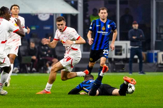 FC Internazionale Milano v RB Leipzig - UEFA Champions League 2024 25 League Phase MD5 Christoph Baumgartner plays during the UEFA Champions League 2024 25 match between FC Internazionale and RB Lipsia at Stadio Giuseppe Meazza in Milano, Italy, on November 26, 2024. Milano Milano Italy  Copyright: xMairoxCinquettix originalFilename:cinquetti-fcintern241126_npELF.jpg
