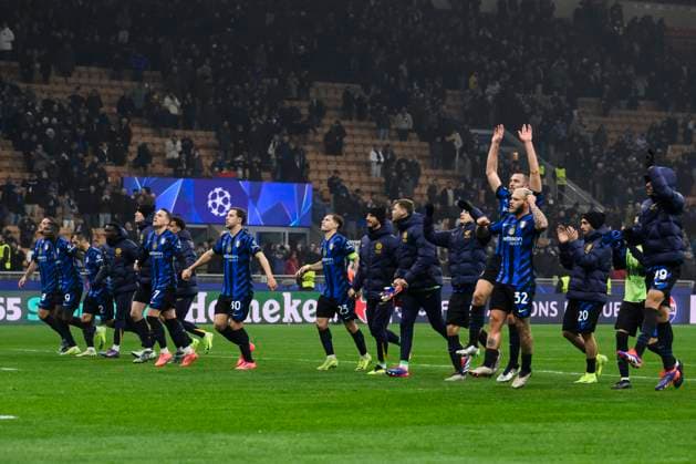 FC Internazionale v RB Leipzig - UEFA Champions League Players of FC Internazionale celebrate the victory at the end of the UEFA Champions League 2024 25 league phase football match between FC Internazionale and RB Leipzig. Milan Italy Copyright: xNicolòxCampox