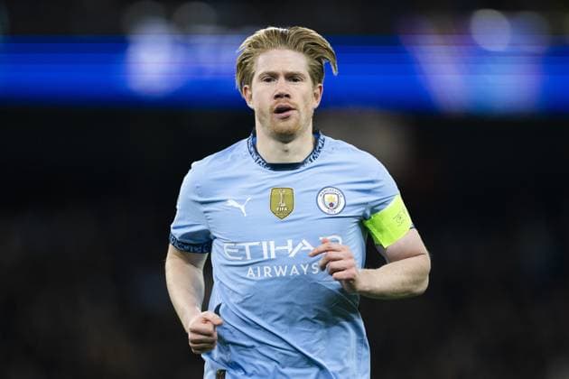 MANCHESTER - Kevin de Bruyne of Manchester City FC during the UEFA Champions league match between Manchester City FC and Feyenoord at Etihad Stadium on Nov. 26, 2024 in Manchester, England. ANP KOEN VAN WEEL UEFA Champions League 2024 25 League Phase MD5 2024 25 xVIxANPxSportx xxANPxIVx 514351807 originalFilename: 514351807.jpg