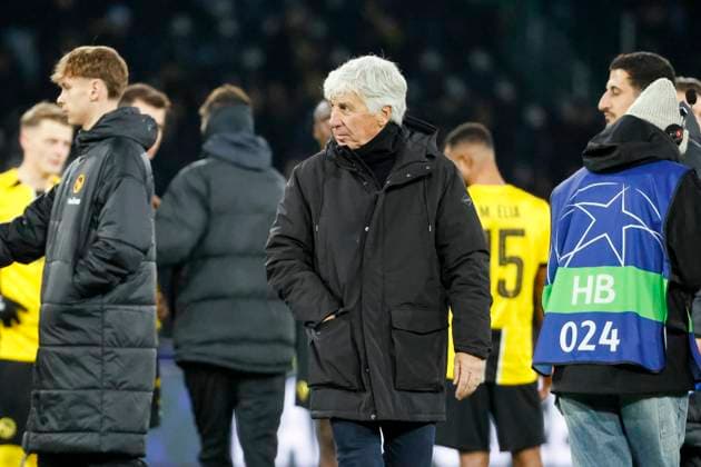 Gian Piero Gasperini Atalanta Bergamo, Coach after the match , Football, UEFA Champions League, Matchday 5, 2024 2025, Young Boys Bern vs Atalanta Bergamo, 26 11 2024, Stadion Wankdorf, Bern, Switzerland Bern Stadion Wankdorf Canton Bern Switzerland Copyright: xGrantxHubbsx