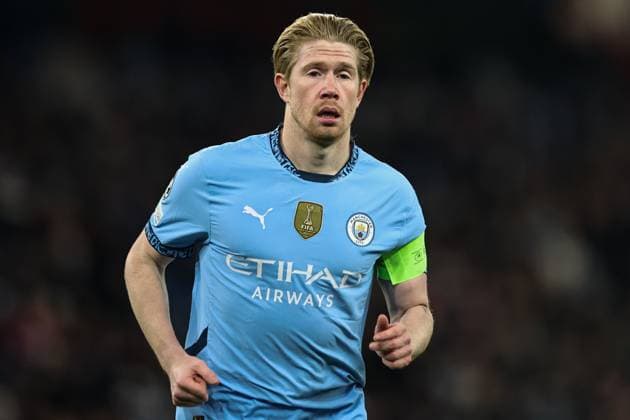 UEFA Champions League Manchester City v Feyenoord Kevin De Bruyne of Manchester City during the UEFA Champions League match Manchester City vs Feyenoord at Etihad Stadium, Manchester, United Kingdom, 26th November 2024 (Photo by Mark Cosgrove News Images) Manchester Etihad Stadium Manchester United, ManU Kingdom Copyright: xMarkxCosgrove NewsxImagesx