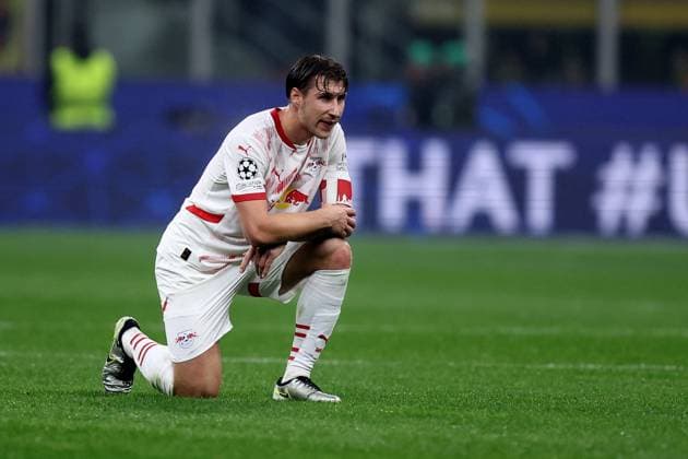 Willi Orban (RB Leipzig) looks dejected, UEFA Champions League 2024 25 League Phase MD2, FC Internazionale Milano v RB Leipzig, Stadio Giuseppe Meazza (San Siro), November 26, 2024, Milan, Italy.