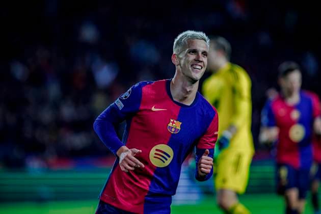 FC Barcelona, Barca vs Brest - UEFA Champions League - 26 11 2024 Dani Olmo of FC Barcelona during the UEFA Champions League match between FC Barcelona vs Brest at Estadi Olimpic Lluis Companys on November 26, 2024 in Barcelona, Spain. Barcelona Spain Copyright: xPGSxPhotoxAgencyx