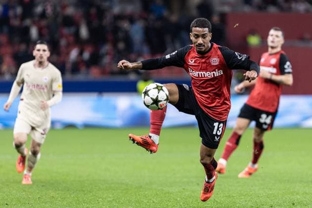 UEFA Champions League Bayer 04 Leverkusen FC Salzburg 26 11 2024 Arthur Bayer 04 Leverkusen, 13 UEFA Champions League Bayer 04 Leverkusen FC Salzburg BayArena, Leverkusen 26 11 2024 Copyright: xBEAUTIFULxSPORTS Buriakovx