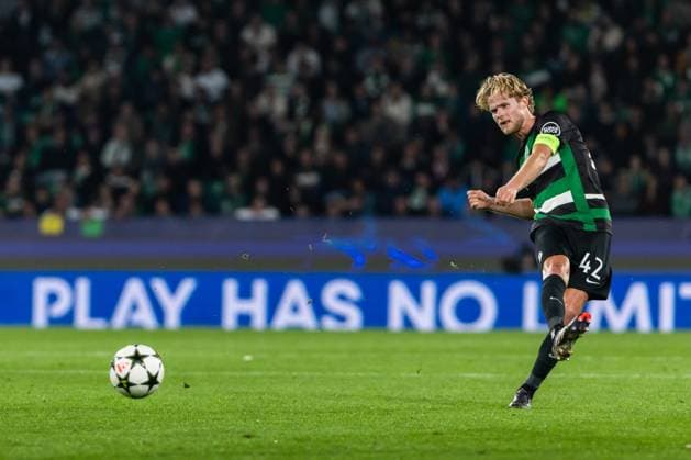 November 26, 2024, Lisbon, Portugal: Morten Hjulmand of Sporting CP seen in action during the UEFA Champions League football match between Sporting CP and Arsenal at Estadio Jose Alvalade Stadium. Lisbon Portugal - ZUMAs197 20241126_aaa_s197_171 Copyright: xHugoxAmaralx