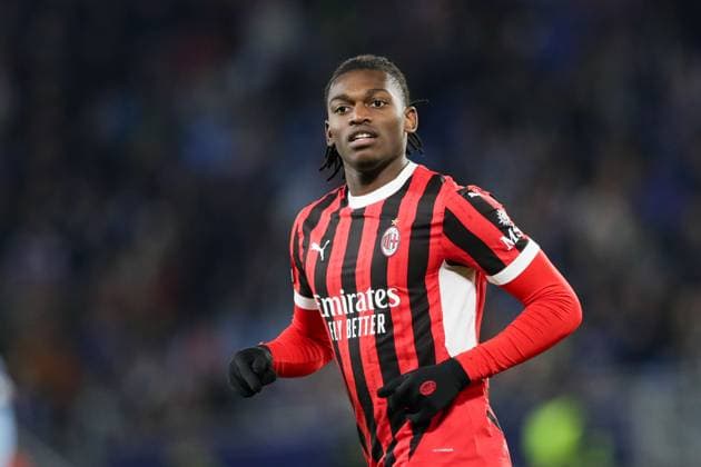 Slovan Bratislava Vs AC Milan in Bratislava, Slovakia - 26 Nov 2024 Rafael Leao of AC Milan seen during the UEFA Champions League match between Slovan Bratislava and AC Milan at Tehelne Pole Stadium. Final Score; Slovan Bratislava 2:3 AC Milan. Bratislava Slovakia Copyright: xGrzegorzxWajdax xSOPAxImagesx SLOMIL_26112024_17