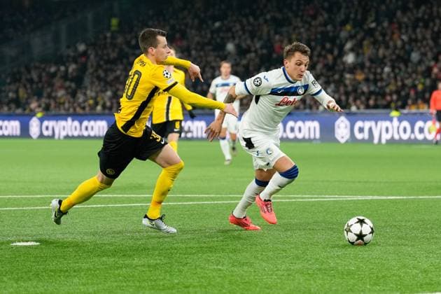 Goal, Mateo Retegui Atalanta Bergamo , 32 Soccer, UEFA Champions Legue, Matchday 5, 2024 2025, BSC Young Boys vs Atalanta Bergamo, 26 11 2024, Stadion Wankdorf, Bern,Switzerland, Bern Wankdorf Stadium Canton of Bern Switzerland Copyright: xFinleyxMörchx