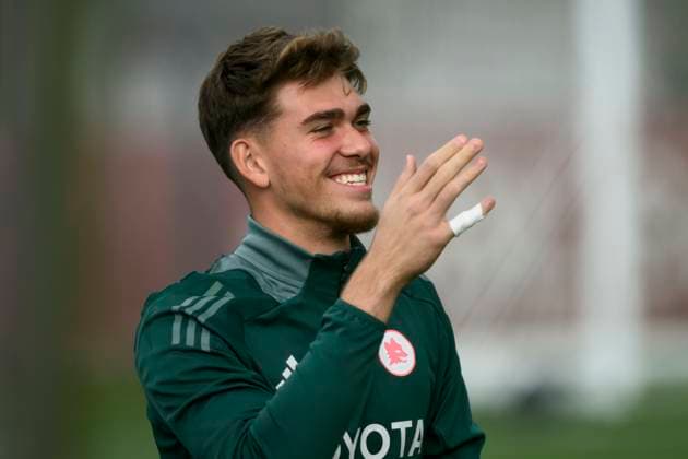 Renato Marin of AS Roma during a training session the day before the Europa League football match between Tottenham and AS Roma at Centro Sportivo Fulvio Bernardini in Rome (Italy), November 27, 2024. AndreaxStaccioli
