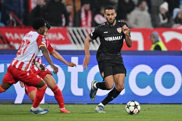 CRVENA ZVEZDA vs STUTTGART JOSHA VAGNOMAN Stuttgart football player at the UEFA Champions League match against Red Star at the Rajko Mitic stadium, Belgrade 27.11.2024. MN press Photo Football, Champions League, Red Star, Stuttgart Belgrade Stadion Rajko Mitic Serbia Copyright: xMarkoxMetlasx xMNxPressx