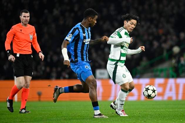 Celtic v Club Brugge - UEFA Champions League GLASGOW, SCOTLAND - NOVEMBER 27 : Furuhashi Kyogo midfielder of Celtic FC during the UEFA Champions League phase matchday 5 between Celtic and Club Brugge on November 27, 2024 in Glasgow, Scotland, 27 11 2024 Glasgow Scotland  Copyright: xPeterxDexVoechtx