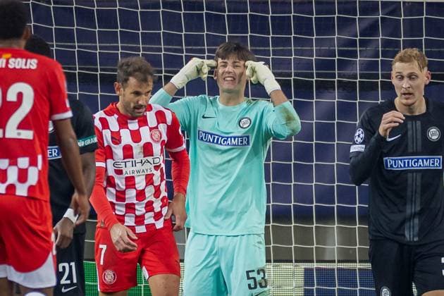 SOCCER - UEFA CL, Sturm vs Girona KLAGENFURT,AUSTRIA,27.NOV.24 - SOCCER - UEFA Champions League, SK Sturm Graz vs Girona FC. Image shows Daniil Khudyakov (Sturm).  GEPAxpictures xMatthiasxTrinkl