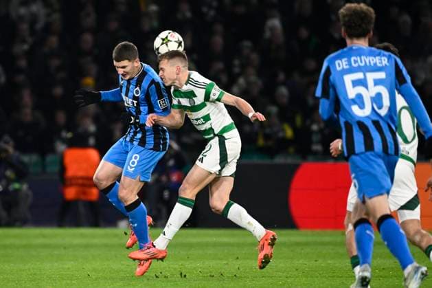 Celtic v Club Brugge - UEFA Champions Leaguei GLASGOW, SCOTLAND - NOVEMBER 27 : Tzolis Christos forward of Club Brugge during the UEFA Champions League phase matchday 5 between Celtic and Club Brugge on November 27, 2024 in Glasgow, Scotland, 27 11 2024 Glasgow Scotland  Copyright: xPeterxDexVoechtx