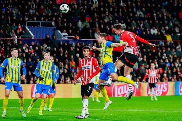 EINDHOVEN, 27-11-2024, Philips Stadium, UEFA Champions League season 2024 25, match between PSV and Sjachtar Donetsk, PSV player Luuk de Jong PSV - Sjachtar Donetsk  x26839360x Copyright: