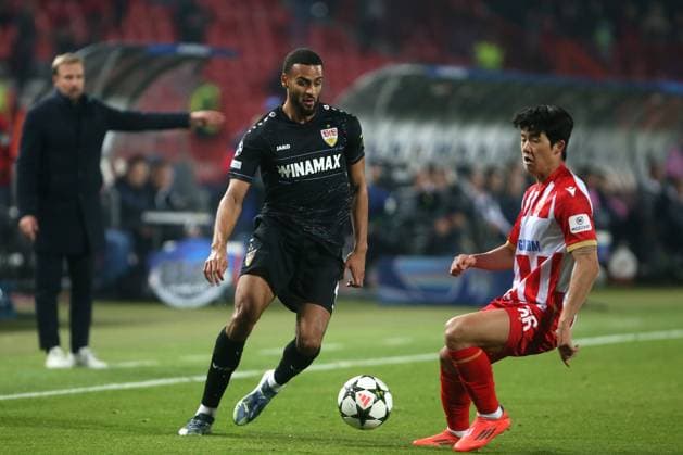 CRVENA ZVEZDA vs STUTTGART JOSHA VAGNOMAN Stuttgart football player at the UEFA Champions League match against Red Star at the Rajko Mitic stadium, Belgrade 27.11.2024. MN press Photo Football, Champions League, Red Star, Stuttgart Belgrade Stadion Rajko Mitic Serbia Copyright: xMarkoxMetlasx xMNxPressx