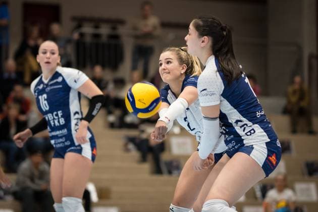 Volleyball CEV Challenge League Volley Duedingen vs SC Potsdam Duedingen , 27 11 2024 Noemi Portmann Volley Duedingen 2 Volleyball CEV Challenge League Volley Duedingen vs SC Potsdam in Duedingen , 27 11 2024 Copyright: xBEAUTIFULxSPORTS OlafxRellischx