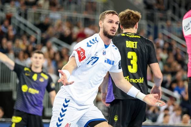 HC Zagreb v HBC Nantes - EHF Champions League Roko Trivkovic of HC ZAgreb reacts during the EHF Champions League group B round 9 match between HC Zagreb and HBC Nantes at Arena Zagreb on November 27, 2024 in Zagreb, Croatia.  MatijaxHabljak PIXSELL