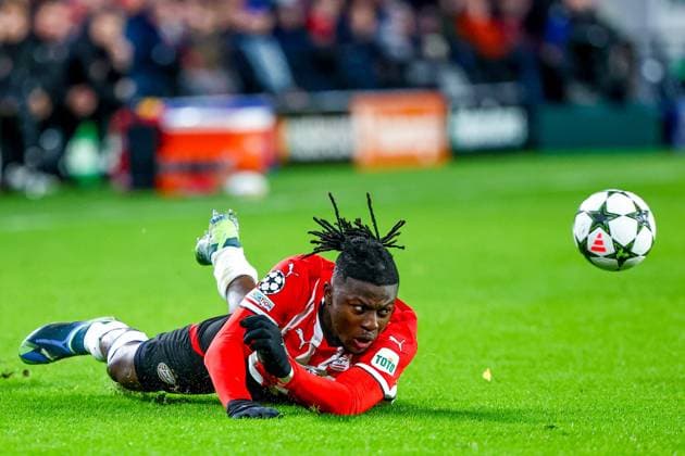 EINDHOVEN, 27-11-2024, Philips Stadium, UEFA Champions League season 2024 25, match between PSV and Sjachtar Donetsk, PSV player Johan Bakayoko PSV - Sjachtar Donetsk  x26839866x Copyright: