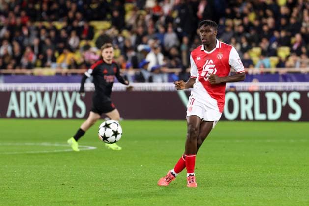Wilfried Singo ( 17 - AS Monaco) during Monaco vs Benfica, UEFA Champions League football match in Monaco, Principality of Monaco, November 27 2024  Copyright: xNicolaxMastronardi IPAxSportx xix xx IPA_51921921 IPA_Agency_IPA51921921