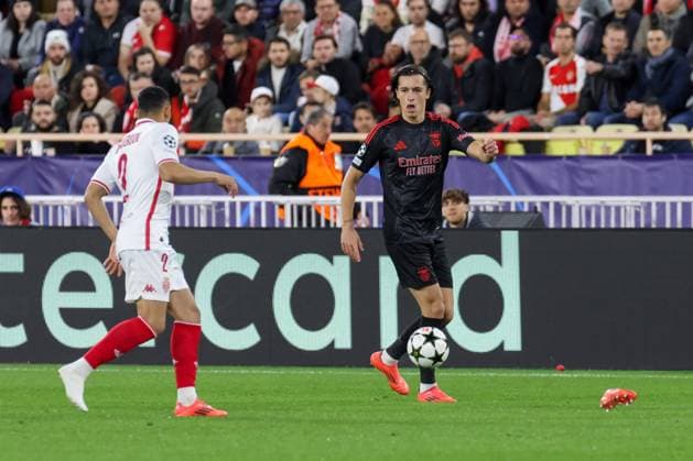 Alvaro Carreras ( 3 - SL Benfica) in action during Monaco vs Benfica, UEFA Champions League football match in Monaco, Principality of Monaco, November 27 2024  Copyright: xNicolaxMastronardi IPAxSportx xix xx IPA_51921973 IPA_Agency_IPA51921973