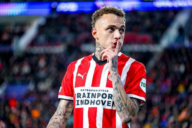 Sport Bilder des Tages EINDHOVEN, 27-11-2024, Philips Stadium, UEFA Champions League season 2024 25, match between PSV and Sjachtar Donetsk, PSV player Noa Lang PSV - Sjachtar Donetsk  x26839925x Copyright: