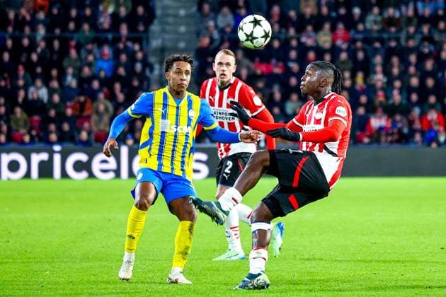 EINDHOVEN, 27-11-2024, Philips Stadium, UEFA Champions League season 2024 25, match between PSV and Sjachtar Donetsk, PSV player Johan Bakayoko PSV - Sjachtar Donetsk  x26839934x Copyright: