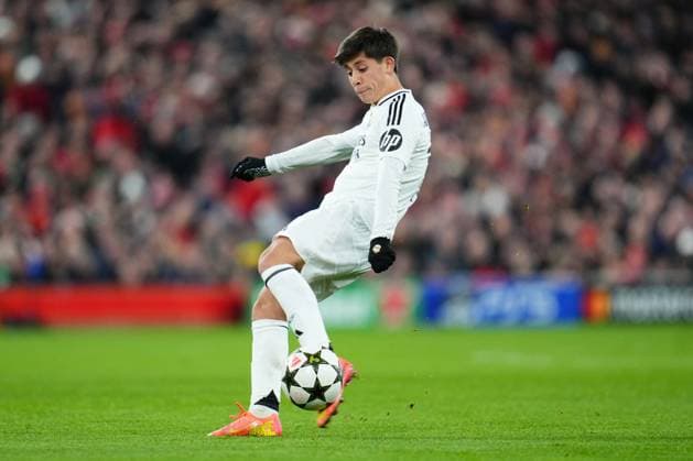 ESP: Liverpool FC v Real Madrid. UEFA Champions League. Date 5 Arda Guler of Real Madrid during the UEFA Champions League match, date 5, between Liverpool FC and Real Madrid played at Anfield Stadium on November 27, 2024 in Liverpool, England. kpng Copyright: xBaguxBlancox xPRESSINPHOTOx PS_241127_LIV_RMA_011