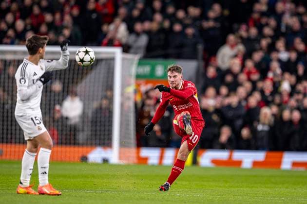 Alexis Mac Allister of Liverpool during a match between Liverpool and Real Madrid as part of UEFA Champions League at Anfield Stadium on November 27, 2024 in Liverpool, Englandl. (Richard Callis SPP) Copyright: xRichardxCallisx xSPPx spp-en-RiCaSp-rmfc_271124-0902